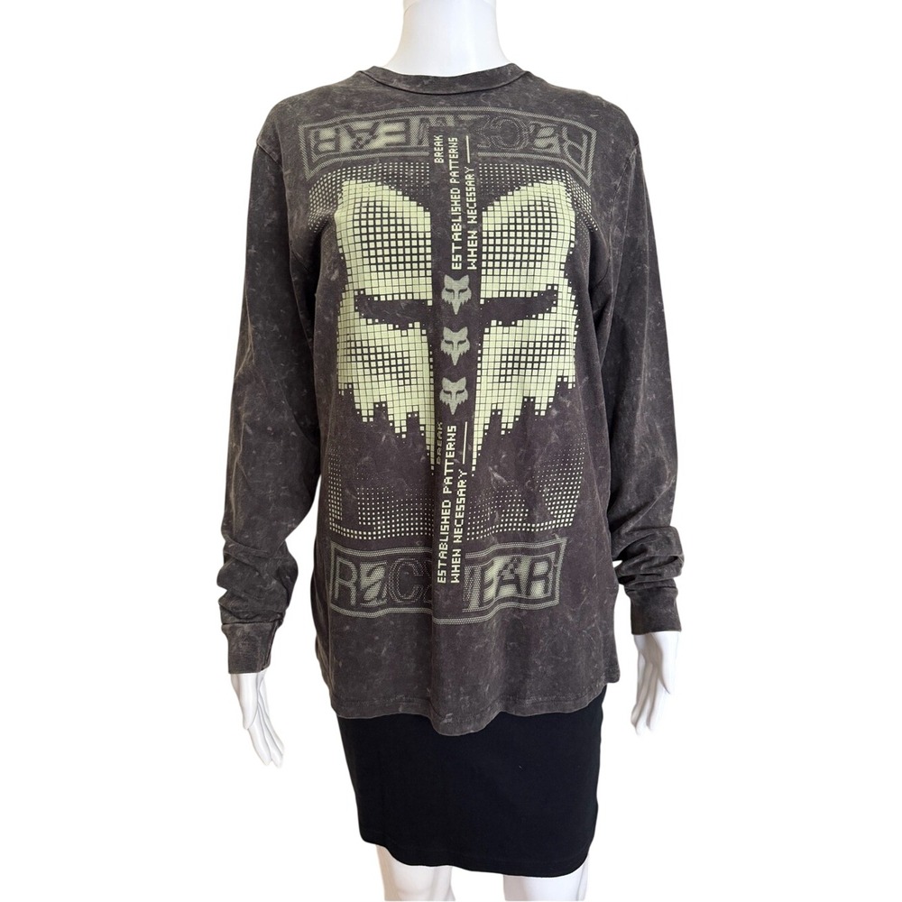 Fox Racing Throttle Premium Snow Washed Long Sleeve Tee Size Large